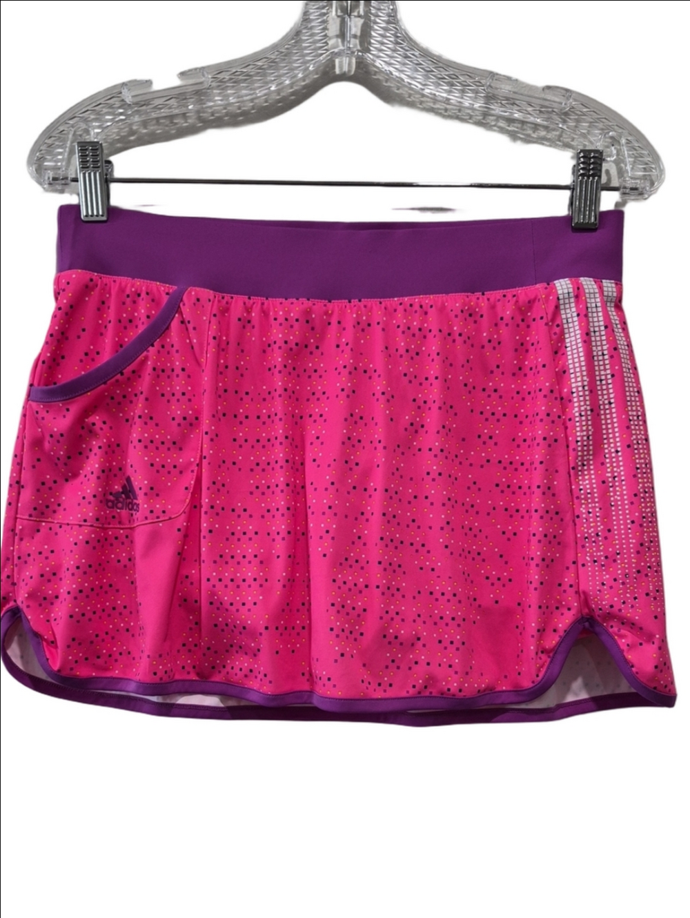 adidas Response Climalite Skort Pink Purple Geometric Size S Style X18752
